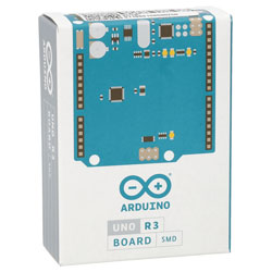 Arduino UNO SMD REV3 [A000073] - Development board with ATmega328P SMD microcontroller, 14 digital I/O, 6 analog inputs, 16MHz clock, Ideal for Prototyping and Electronic Projects