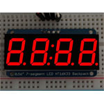 Adafruit 878 0.56 4-Digit 7-Segment Display with I2C Backpack Red