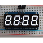 Adafruit 1002 0.56 4-Digit 7-Segment Display with I2C Backpack White