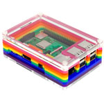 Pimoroni PIM339 Pibow 3 Rainbow Case for Raspberry Pi (Pi 3B+, 3, & 2)