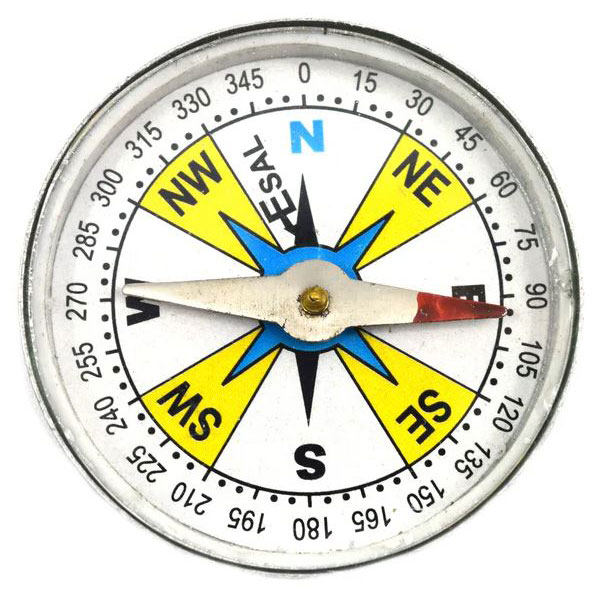 Eisco Plotting Compass, Glass Face, Aluminium Case, 2" Diameter Di...