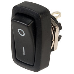 SCI R13-228A BLACK On-off Rocker Switch 2P SPST Panel Mount 10A 125V/6A 250V