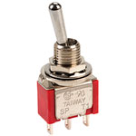 Taiway 100-SP3-T100B1M1QE Miniature Toggle Switch SPDT Centre Off