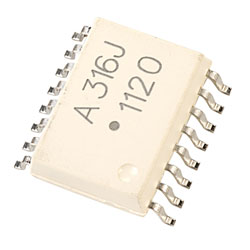 Avago HCPL-316J-500E DC In High Side Output Optocoupler 3.75KV SOIC16 ...