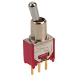Salecom TS-4-TE1CR-E-H-Z03 SPDT Sub Min Vertical PCB Toggle Switch