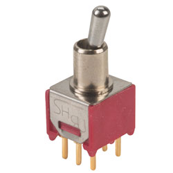 Salecom TS-5-TE1CR-E-H-Z03 DPDT Sub Min Vertical PCB Toggle Switch