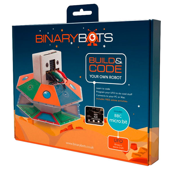 BinaryBots UFO Programmable Saucer Robot with Sensors for micro:bit