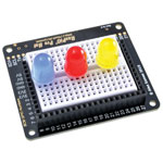 RasPiO® Pro HAT GPIO Breakout Board with Breadboard & Protection Circuit