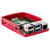 Raspberry Pi 4 Model B Official Case, Plastic, Red/White