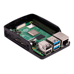 Raspberry Pi 4 Model B ケース付き Raspberry Pi SC0230 4 Model B Official Case, Plastic, Black