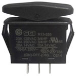 TruComponents 751595 Rocker switch,P/Mount,On/Off/On,SPDT,Quick Connect,IP66