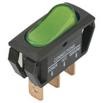 TruComponents 751606 Rocker switch,Off/On,SPST,Illuminated,Quick Connect