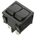 TruComponents 751617 Rocker switch,Panel Mount,Off/On,2xSPST,Quick Connect