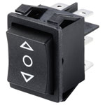 TruComponents 751621 Rocker switch,Panel Mount,(On)/Off/(On),DPDT,Quick Connect