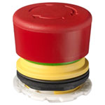 APEM EC-AMA-H-001-A + EC-AMA-L-001-A Emergency Stop Switch 22mm PCB Mount 2NC