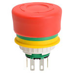 IDEC XA1E-LV3SG02Q4TR XA Emergency Stop Switch 16mm Illuminated 2NC R