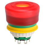 IDEC XW1E-LV3SG02Q4R XW Emergency Stop Switch 22mm Illuminated 2NC R