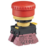 IDEC YW1B-V4P02R YW Emergency Stop Switch Non-Illuminated 22mm TurnPull 2NC