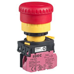 IDEC YW1L-V4E01Q4R YW Emergency Stop Switch Illuminated 22mm TurnPull 1NC