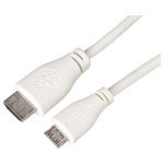 Raspberry Pi White Mini-HDMI to Standard HDMI Cable