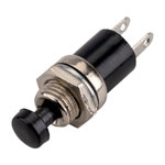 RVFM US-102-B BLK CAP Push to Break Switch Black