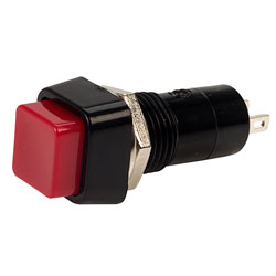 SCI R13-23A RED SPST Momentary Red Push Switch
