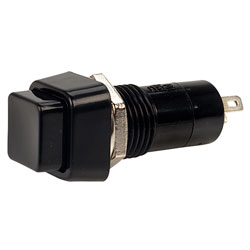 SCI R13-23A BLACK Momentary Black Push Switch