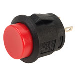 SCI R13-523A RED 2 Pole SPST Off-(on)push Fit Switch Red