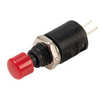 SCI R13-521B RED 2 Pole SPST Off-(on) Mini Push Switch Red