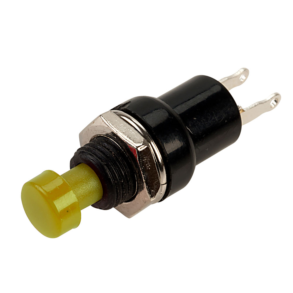 R-TECH 780383 Miniature Momentary SPST Yellow Push Button Switch ...