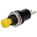 R-TECH 780383 Miniature Momentary SPST Yellow Push Button Switch