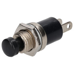 R-TECH 780521 Miniature Push to Break Switch Black