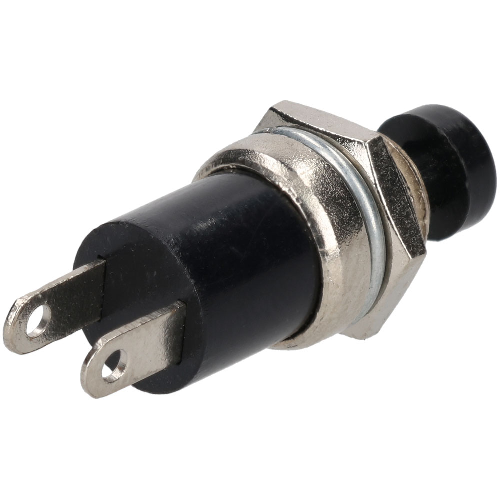 R-TECH 780521 Miniature Push to Break Switch Black