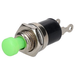 R-TECH 780524 Miniature Push to Make Switch Green