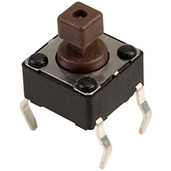 Diptronics DTS-644N-V Square Button Through Hole 6 x 6mm Tactile Switch 160gf