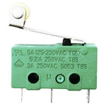 TruComponents 78-0906 Microswitch,On/(On),5A,Short Roller,Solder Tags