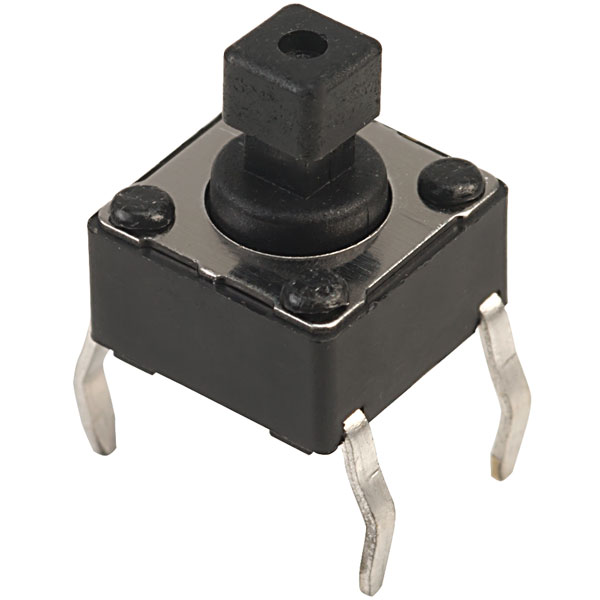  DTS-644K Square Button Through Hole 6 x 6mm Tactile Switch 100gf