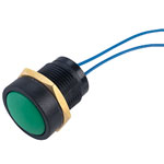 ITW 49-59113 Green Round IP67 Mom Switch 500mm Leads