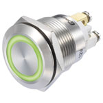 TruComponents 781897 Pushbutton ,Panel Mount,Off/(On),SPST,Scr/term,IP65