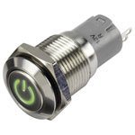 TruComponents 781900 Pushbutton ,Panel Mount,Off/(On),SPDT,Solder Pins,IP65