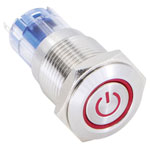 TruComponents 781903 Pushbutton ,Panel Mount,Off/(On),SPDT,Solder Pins,IP65