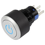 TruComponents 781912 Pushbutton ,Panel Mount,Off/(On),NO/NC,Solder,IP65