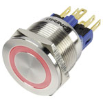 TruComponents 781914 Pushbutton ,Panel Mount,Off/(On),SPDT,Solder,IP65