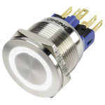 TruComponents 781916 Pushbutton ,Panel Mount,Off/(On),SPDT,Solder,IP65