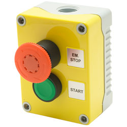 Hylec 1DE.02.01AG Emergency Stop with Green Start Push Button