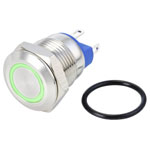 TruComponents 782128 Pushbutton ,Panel Mount,Off/(On),SPST,Solder,IP67