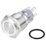 TruComponents 782138 Pushbutton ,Panel Mount,On/(On),SPDT,Solder,IP65