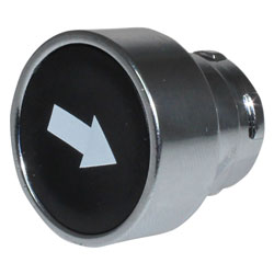 CamdenBoss CCTTRAHBK Metal Push-button Horizontal Arrow 22mm