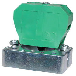 CamdenBoss CC10B Contact Block with Holder NO Green Metal Base