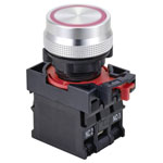 TRUCOMPONENTS 782570 Pushbutton ,Panel Mount,Off/(On),NO/NC,Scr/term,IP40
